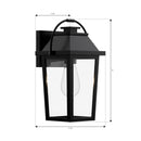 Minka-Lavery - 79102-66 - One Light Outdoor Wall Lantern - Branwyn - Sand Coal Black