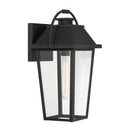 One Light Outdoor Wall Lantern<br /><span style="color:#4AB0CE;">Entrega: 4-10 dias en USA</span><br /><span style="color:#4AB0CE;font-size:60%;">PREGUNTE POR ENTREGA EN PANAMA</span><br />Collection: Branwyn<br />Finish: Sand Coal Black
