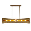 Six Light Linear Pendant<br /><span style="color:#4AB0CE;">Entrega: 8-9 semanas en USA</span><br /><span style="color:#4AB0CE;font-size:60%;">PREGUNTE POR ENTREGA EN PANAMA</span><br />Collection: Dos<br />Finish: Rustic Gold and Brushed Gold