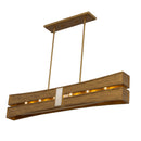 Six Light Linear Pendant<br /><span style="color:#4AB0CE;">Entrega: 8-9 semanas en USA</span><br /><span style="color:#4AB0CE;font-size:60%;">PREGUNTE POR ENTREGA EN PANAMA</span><br />Collection: Dos<br />Finish: Rustic Gold and Brushed Gold
