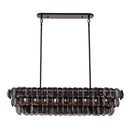 Nine Light Linear Pendant<br /><span style="color:#4AB0CE;">Entrega: 2-3 semanas en USA</span><br /><span style="color:#4AB0CE;font-size:60%;">PREGUNTE POR ENTREGA EN PANAMA</span><br />Collection: Uroko<br />Finish: Black Nickel