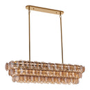 Nine Light Linear Pendant<br /><span style="color:#4AB0CE;">Entrega: 5-6 semanas en USA</span><br /><span style="color:#4AB0CE;font-size:60%;">PREGUNTE POR ENTREGA EN PANAMA</span><br />Collection: Uroko<br />Finish: Polished Winter Brass