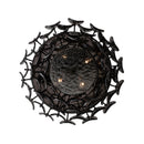 Four Light Flush Mount<br /><span style="color:#4AB0CE;">Entrega: 4-10 dias en USA</span><br /><span style="color:#4AB0CE;font-size:60%;">PREGUNTE POR ENTREGA EN PANAMA</span><br />Collection: Uroko<br />Finish: Black Nickel
