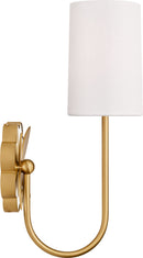 One Light Wall Sconce<br /><span style="color:#4AB0CE;">Entrega: 4-10 dias en USA</span><br /><span style="color:#4AB0CE;font-size:60%;">PREGUNTE POR ENTREGA EN PANAMA</span><br />Collection: Spencer<br />Finish: Burnished Brass | Burnished Brass