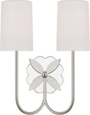 Two Light Wall Sconce<br /><span style="color:#4AB0CE;">Entrega: 4-10 dias en USA</span><br /><span style="color:#4AB0CE;font-size:60%;">PREGUNTE POR ENTREGA EN PANAMA</span><br />Collection: Spencer<br />Finish: Polished Nickel | Polished Nickel