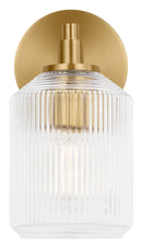 One Light Bath<br /><span style="color:#4AB0CE;">Entrega: 4-10 dias en USA</span><br /><span style="color:#4AB0CE;font-size:60%;">PREGUNTE POR ENTREGA EN PANAMA</span><br />Collection: Barstow<br />Finish: Burnished Brass | Burnished Brass