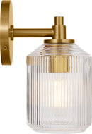One Light Bath<br /><span style="color:#4AB0CE;">Entrega: 4-10 dias en USA</span><br /><span style="color:#4AB0CE;font-size:60%;">PREGUNTE POR ENTREGA EN PANAMA</span><br />Collection: Barstow<br />Finish: Burnished Brass | Burnished Brass