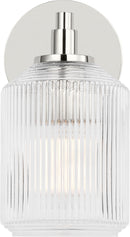 One Light Bath<br /><span style="color:#4AB0CE;">Entrega: 4-10 dias en USA</span><br /><span style="color:#4AB0CE;font-size:60%;">PREGUNTE POR ENTREGA EN PANAMA</span><br />Collection: Barstow<br />Finish: Polished Nickel | Polished Nickel