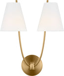 Two Light Wall Sconce<br /><span style="color:#4AB0CE;">Entrega: 4-10 dias en USA</span><br /><span style="color:#4AB0CE;font-size:60%;">PREGUNTE POR ENTREGA EN PANAMA</span><br />Collection: Marina<br />Finish: Burnished Brass | Burnished Brass