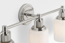 Three Light Bath<br /><span style="color:#4AB0CE;">Entrega: 16-17 semanas en USA</span><br /><span style="color:#4AB0CE;font-size:60%;">PREGUNTE POR ENTREGA EN PANAMA</span><br />Collection: Ashford<br />Finish: Polished Nickel | Polished Nickel