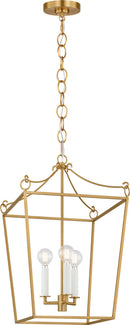Three Light Lantern<br /><span style="color:#4AB0CE;">Entrega: 4-10 dias en USA</span><br /><span style="color:#4AB0CE;font-size:60%;">PREGUNTE POR ENTREGA EN PANAMA</span><br />Collection: Carlyle<br />Finish: Burnished Brass | Burnished Brass
