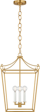 Three Light Lantern<br /><span style="color:#4AB0CE;">Entrega: 4-10 dias en USA</span><br /><span style="color:#4AB0CE;font-size:60%;">PREGUNTE POR ENTREGA EN PANAMA</span><br />Collection: Carlyle<br />Finish: Burnished Brass | Burnished Brass