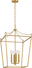 Four Light Lantern<br /><span style="color:#4AB0CE;">Entrega: 4-10 dias en USA</span><br /><span style="color:#4AB0CE;font-size:60%;">PREGUNTE POR ENTREGA EN PANAMA</span><br />Collection: Carlyle<br />Finish: Burnished Brass | Burnished Brass