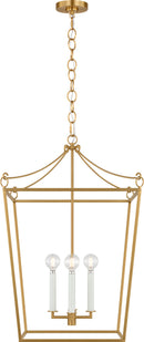 Four Light Lantern<br /><span style="color:#4AB0CE;">Entrega: 4-10 dias en USA</span><br /><span style="color:#4AB0CE;font-size:60%;">PREGUNTE POR ENTREGA EN PANAMA</span><br />Collection: Carlyle<br />Finish: Burnished Brass | Burnished Brass