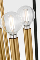 Four Light Lantern<br /><span style="color:#4AB0CE;">Entrega: 4-10 dias en USA</span><br /><span style="color:#4AB0CE;font-size:60%;">PREGUNTE POR ENTREGA EN PANAMA</span><br />Collection: Carlyle<br />Finish: Midnight Black | Burnished Brass