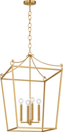 Four Light Lantern<br /><span style="color:#4AB0CE;">Entrega: 4-10 dias en USA</span><br /><span style="color:#4AB0CE;font-size:60%;">PREGUNTE POR ENTREGA EN PANAMA</span><br />Collection: Carlyle<br />Finish: Burnished Brass | Burnished Brass