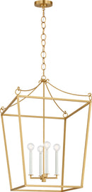 Four Light Lantern<br /><span style="color:#4AB0CE;">Entrega: 4-10 dias en USA</span><br /><span style="color:#4AB0CE;font-size:60%;">PREGUNTE POR ENTREGA EN PANAMA</span><br />Collection: Carlyle<br />Finish: Burnished Brass | Burnished Brass