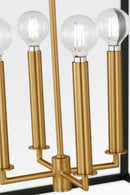 Four Light Lantern<br /><span style="color:#4AB0CE;">Entrega: 4-10 dias en USA</span><br /><span style="color:#4AB0CE;font-size:60%;">PREGUNTE POR ENTREGA EN PANAMA</span><br />Collection: Carlyle<br />Finish: Midnight Black | Burnished Brass
