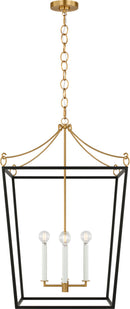 Four Light Lantern<br /><span style="color:#4AB0CE;">Entrega: 4-10 dias en USA</span><br /><span style="color:#4AB0CE;font-size:60%;">PREGUNTE POR ENTREGA EN PANAMA</span><br />Collection: Carlyle<br />Finish: Midnight Black | Burnished Brass