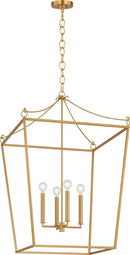 Four Light Lantern<br /><span style="color:#4AB0CE;">Entrega: 4-10 dias en USA</span><br /><span style="color:#4AB0CE;font-size:60%;">PREGUNTE POR ENTREGA EN PANAMA</span><br />Collection: Carlyle<br />Finish: Burnished Brass | Burnished Brass