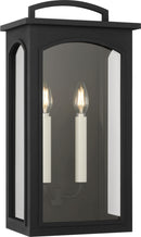 Two Light Wall Lantern<br /><span style="color:#4AB0CE;">Entrega: 4-10 dias en USA</span><br /><span style="color:#4AB0CE;font-size:60%;">PREGUNTE POR ENTREGA EN PANAMA</span><br />Collection: Modesto<br />Finish: Textured Black | Textured Black