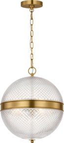 Three Light Pendant<br /><span style="color:#4AB0CE;">Entrega: 19-20 semanas en USA</span><br /><span style="color:#4AB0CE;font-size:60%;">PREGUNTE POR ENTREGA EN PANAMA</span><br />Collection: Lucinda<br />Finish: Burnished Brass | Burnished Brass