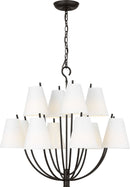 12 Light Chandelier<br /><span style="color:#4AB0CE;">Entrega: 4-10 dias en USA</span><br /><span style="color:#4AB0CE;font-size:60%;">PREGUNTE POR ENTREGA EN PANAMA</span><br />Collection: Marina<br />Finish: Aged Iron | Aged Iron
