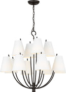 Visual Comfort Studio - CC18312AI - 12 Light Chandelier - Marina - Aged Iroged Iron
