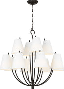 12 Light Chandelier<br /><span style="color:#4AB0CE;">Entrega: 4-10 dias en USA</span><br /><span style="color:#4AB0CE;font-size:60%;">PREGUNTE POR ENTREGA EN PANAMA</span><br />Collection: Marina<br />Finish: Aged Iron | Aged Iron