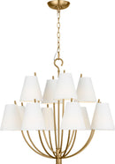 12 Light Chandelier<br /><span style="color:#4AB0CE;">Entrega: 3-4 semanas en USA</span><br /><span style="color:#4AB0CE;font-size:60%;">PREGUNTE POR ENTREGA EN PANAMA</span><br />Collection: Marina<br />Finish: Burnished Brass/Burnished Brass