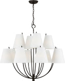 12 Light Chandelier<br /><span style="color:#4AB0CE;">Entrega: 4-10 dias en USA</span><br /><span style="color:#4AB0CE;font-size:60%;">PREGUNTE POR ENTREGA EN PANAMA</span><br />Collection: Marina<br />Finish: Aged Iron | Aged Iron