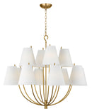 12 Light Chandelier<br /><span style="color:#4AB0CE;">Entrega: 4-10 dias en USA</span><br /><span style="color:#4AB0CE;font-size:60%;">PREGUNTE POR ENTREGA EN PANAMA</span><br />Collection: Marina<br />Finish: Burnished Brass | Burnished Brass