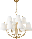 12 Light Chandelier<br /><span style="color:#4AB0CE;">Entrega: 4-10 dias en USA</span><br /><span style="color:#4AB0CE;font-size:60%;">PREGUNTE POR ENTREGA EN PANAMA</span><br />Collection: Marina<br />Finish: Burnished Brass | Burnished Brass