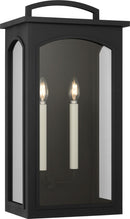 Two Light Wall Lantern<br /><span style="color:#4AB0CE;">Entrega: 4-10 dias en USA</span><br /><span style="color:#4AB0CE;font-size:60%;">PREGUNTE POR ENTREGA EN PANAMA</span><br />Collection: Modesto<br />Finish: Textured Black | Textured Black