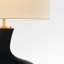 One Light Table Lamp<br /><span style="color:#4AB0CE;">Entrega: 4-10 dias en USA</span><br /><span style="color:#4AB0CE;font-size:60%;">PREGUNTE POR ENTREGA EN PANAMA</span><br />Collection: Amber<br />Finish: Black Ceramic | Black Ceramic