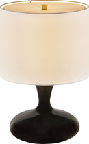 One Light Table Lamp<br /><span style="color:#4AB0CE;">Entrega: 4-10 dias en USA</span><br /><span style="color:#4AB0CE;font-size:60%;">PREGUNTE POR ENTREGA EN PANAMA</span><br />Collection: Amber<br />Finish: Black Ceramic | Black Ceramic