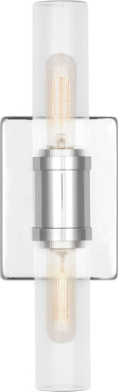 Two Light Vanity<br /><span style="color:#4AB0CE;">Entrega: 4-10 dias en USA</span><br /><span style="color:#4AB0CE;font-size:60%;">PREGUNTE POR ENTREGA EN PANAMA</span><br />Collection: Keaton<br />Finish: Chrome | Chrome