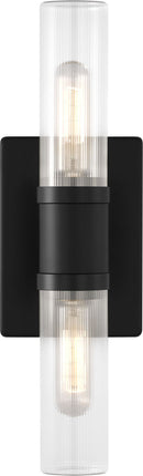 Two Light Vanity<br /><span style="color:#4AB0CE;">Entrega: 4-10 dias en USA</span><br /><span style="color:#4AB0CE;font-size:60%;">PREGUNTE POR ENTREGA EN PANAMA</span><br />Collection: Keaton<br />Finish: Midnight Black | Midnight Black