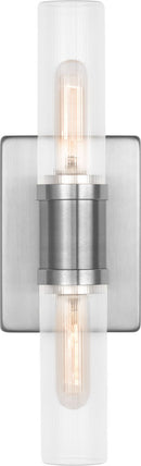 Two Light Vanity<br /><span style="color:#4AB0CE;">Entrega: 4-10 dias en USA</span><br /><span style="color:#4AB0CE;font-size:60%;">PREGUNTE POR ENTREGA EN PANAMA</span><br />Collection: Keaton<br />Finish: Brushed Nickel | Brushed Nickel
