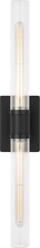 Two Light Vanity<br /><span style="color:#4AB0CE;">Entrega: 4-10 dias en USA</span><br /><span style="color:#4AB0CE;font-size:60%;">PREGUNTE POR ENTREGA EN PANAMA</span><br />Collection: Keaton<br />Finish: Midnight Black | Midnight Black