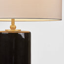 One Light Table Lamp<br /><span style="color:#4AB0CE;">Entrega: 4-10 dias en USA</span><br /><span style="color:#4AB0CE;font-size:60%;">PREGUNTE POR ENTREGA EN PANAMA</span><br />Collection: Lauren<br />Finish: Black Ceramic | Black Ceramic