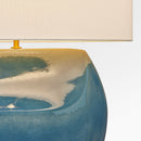 One Light Table Lamp<br /><span style="color:#4AB0CE;">Entrega: 17-18 semanas en USA</span><br /><span style="color:#4AB0CE;font-size:60%;">PREGUNTE POR ENTREGA EN PANAMA</span><br />Collection: Pente<br />Finish: Deep Ocean Crackle | Deep Ocean Crackle