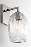 One Light Wall Sconce<br /><span style="color:#4AB0CE;">Entrega: 4-10 dias en USA</span><br /><span style="color:#4AB0CE;font-size:60%;">PREGUNTE POR ENTREGA EN PANAMA</span><br />Collection: Serafina<br />Finish: Polished Nickel/Polished Nickel