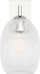 One Light Wall Sconce<br /><span style="color:#4AB0CE;">Entrega: 4-10 dias en USA</span><br /><span style="color:#4AB0CE;font-size:60%;">PREGUNTE POR ENTREGA EN PANAMA</span><br />Collection: Serafina<br />Finish: Polished Nickel | Polished Nickel