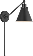 One Light Wall Sconce<br /><span style="color:#4AB0CE;">Entrega: 4-10 dias en USA</span><br /><span style="color:#4AB0CE;font-size:60%;">PREGUNTE POR ENTREGA EN PANAMA</span><br />Collection: Wellfleet<br />Finish: Midnight Black/Midnight Black
