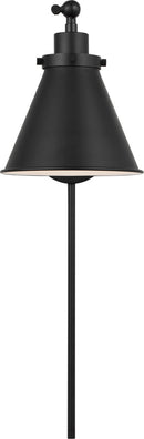 One Light Wall Sconce<br /><span style="color:#4AB0CE;">Entrega: 4-10 dias en USA</span><br /><span style="color:#4AB0CE;font-size:60%;">PREGUNTE POR ENTREGA EN PANAMA</span><br />Collection: Wellfleet<br />Finish: Midnight Black | Midnight Black