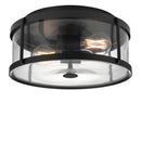 Two Light Flush Mount<br /><span style="color:#4AB0CE;">Entrega: 21-22 semanas en USA</span><br /><span style="color:#4AB0CE;font-size:60%;">PREGUNTE POR ENTREGA EN PANAMA</span><br />Collection: Lumra<br />Finish: Midnight Black