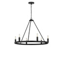 Six Light Chandelier<br /><span style="color:#4AB0CE;">Entrega: 4-10 dias en USA</span><br /><span style="color:#4AB0CE;font-size:60%;">PREGUNTE POR ENTREGA EN PANAMA</span><br />Collection: Mirla<br />Finish: Midnight Black