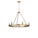 Six Light Chandelier<br /><span style="color:#4AB0CE;">Entrega: 4-10 dias en USA</span><br /><span style="color:#4AB0CE;font-size:60%;">PREGUNTE POR ENTREGA EN PANAMA</span><br />Collection: Mirla<br />Finish: Satin Brass