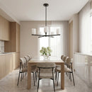 Generation Lighting - GLC1935MBKE - Five Light Chandelier - Neblina - Midnight Black